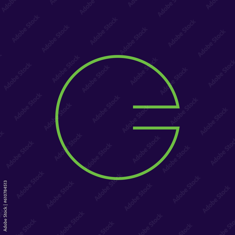 Letter G  round green logo related brand editable 