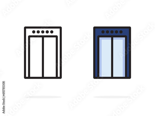 Elevator icon vector isolated on white background. for app web logo banner poster icon - Vector
