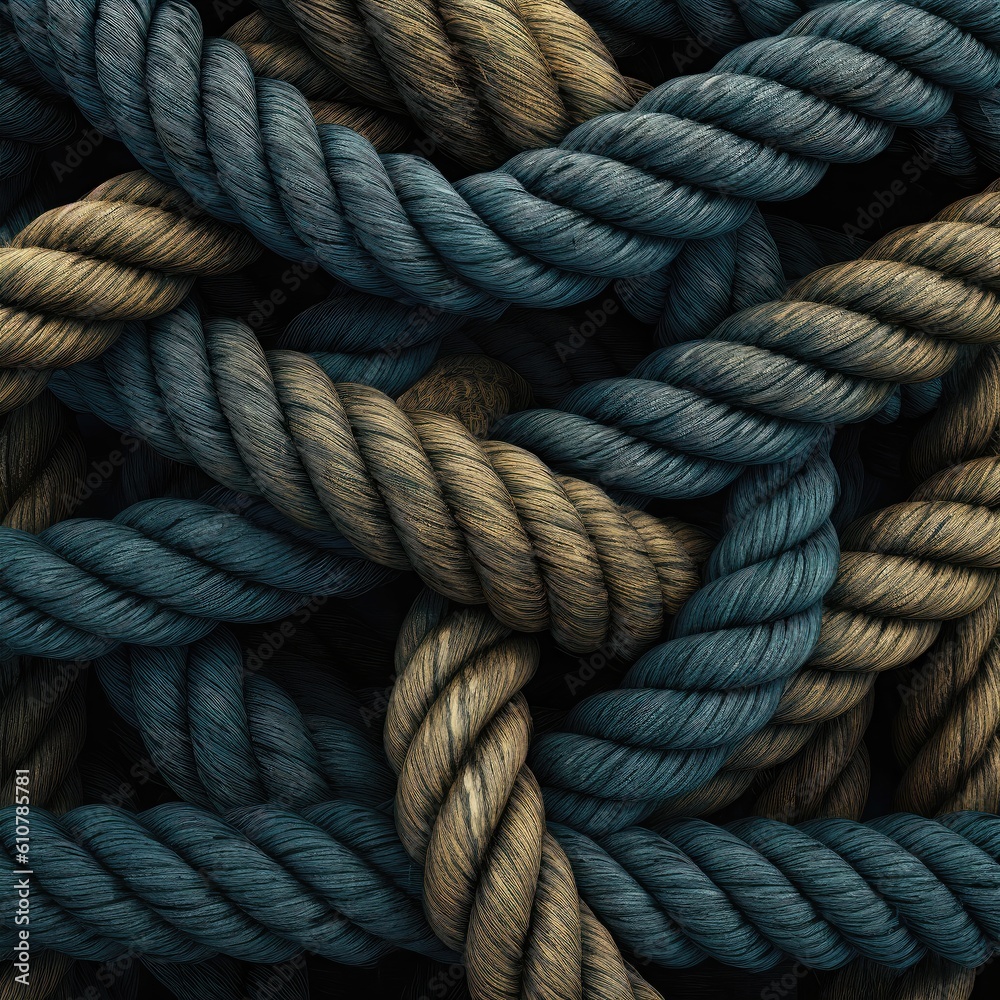 close up of ropes - generative ai