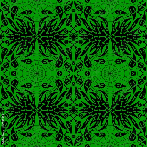 Halloween cartoon geometric seamless monster pattern for fabrics and textiles and packaging and wrapping paper