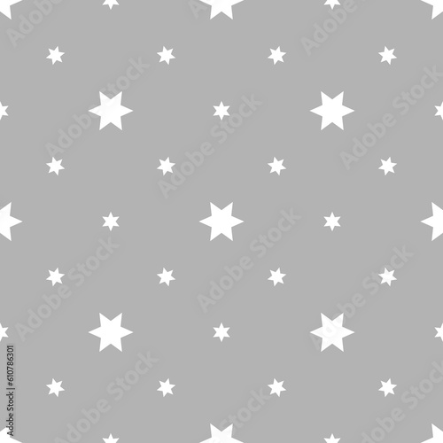 Seamless pattern of white stars ,