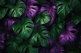 purple and green leaves - generative AI
