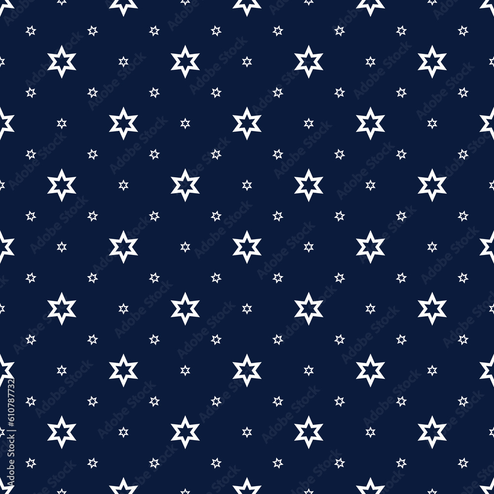 pattern of white stars on blue background