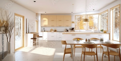 modern kitchen interior - generative AI