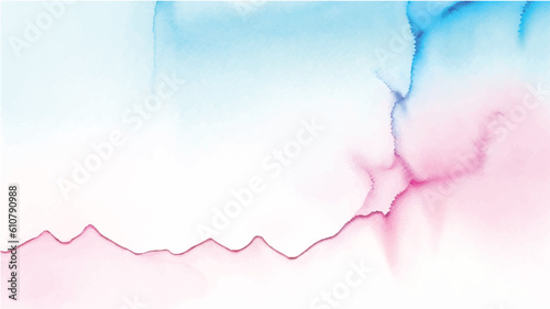 Abstract watercolor background. blurred backgound vector design. Soft gradient from white to lilac to pink on contrast with dark ground, Digital drawing, Hand drawn watercolor soft texture concept