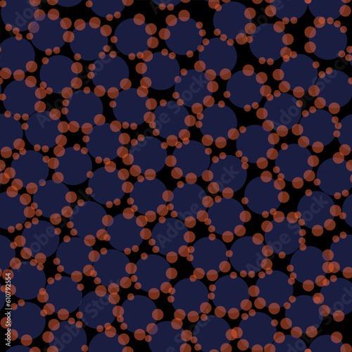 seamless pattern with hearts. Vector image of round particles. Molecules. Virus. The pattern of circles. Seamless pattern.