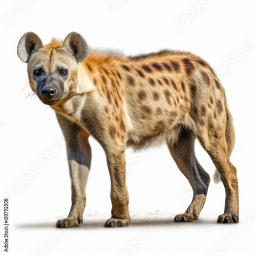 hyena isolated in white background © Riccardo