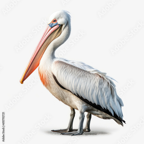 pelican on white background