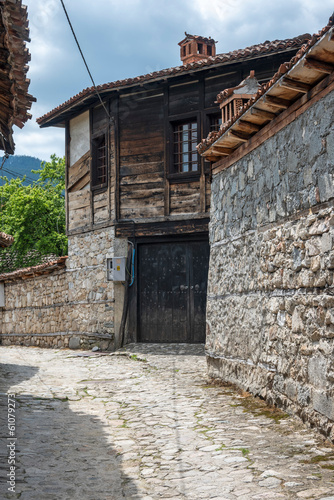 Fototapeta Naklejka Na Ścianę i Meble -  Street and old houses in town of Koprivshtitsa, Bulgaria