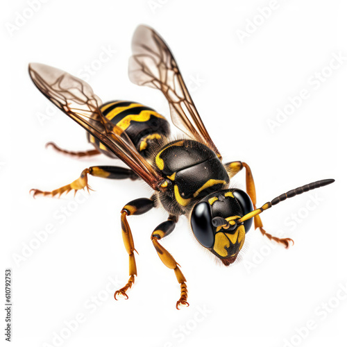 wasp on white background