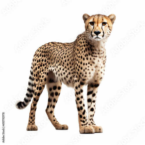 cheetah of white background