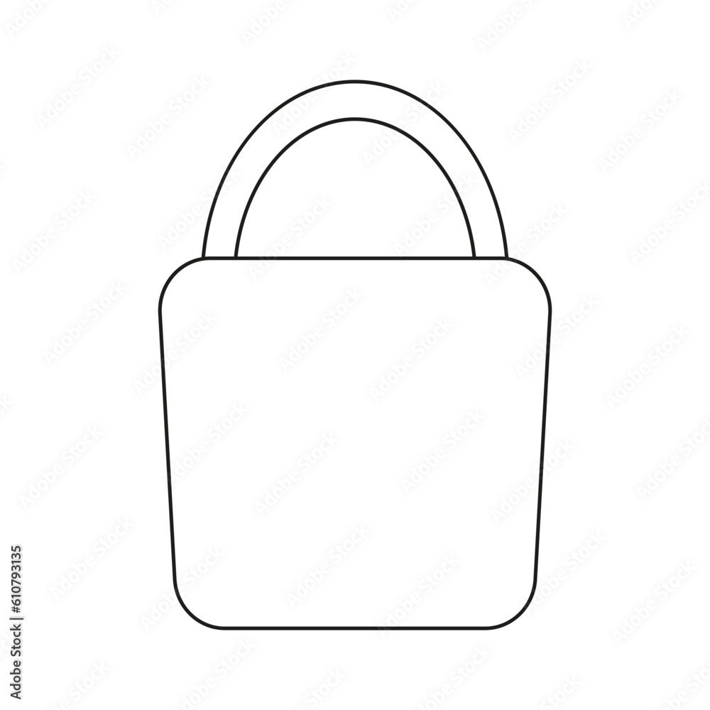 The silhouette of a padlock, good protection for the house on a white background. The silhouette of a padlock, good protection for the house on a white background.