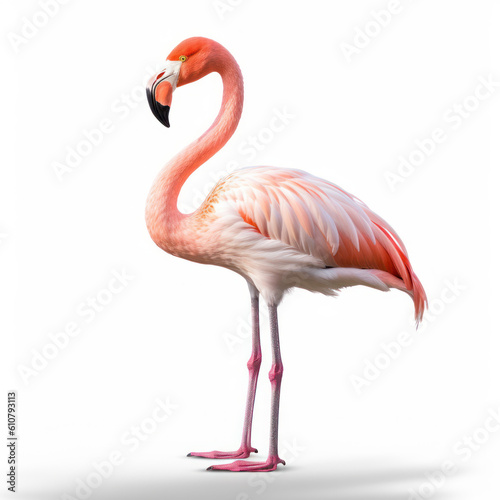 pink flamingo isolated on white © Riccardo