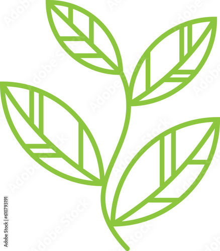 Ecology Leaf Line Icon. Iso...