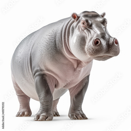 hippopotamus hyppo isolated on white background photo
