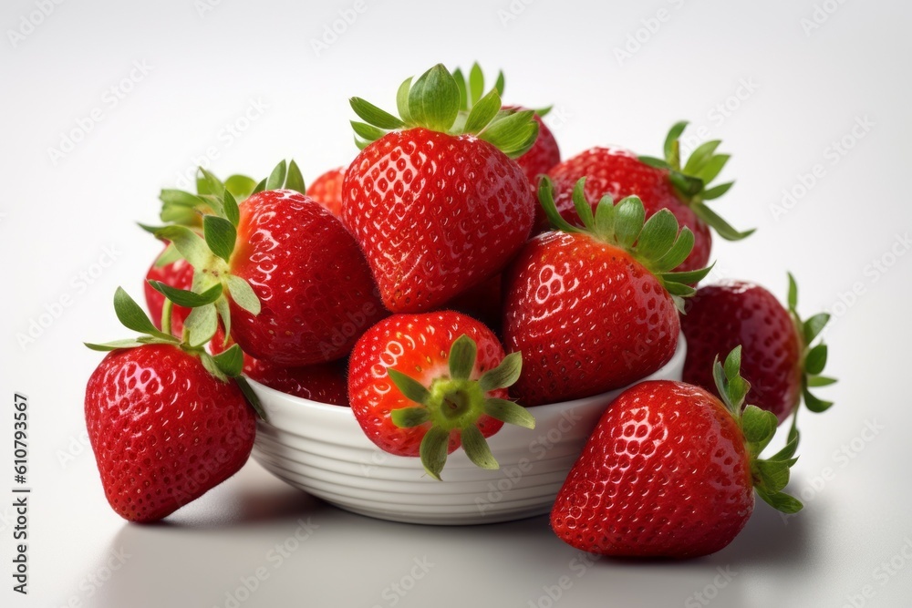 Appetizing tasty Strawberries. The concept of proper nutrition and vitamins in the crop. AI generated, human enhanced. Appetizing tasty Strawberries. The concept of proper nutrition and vitamins in the crop. AI generated, human enhanced.