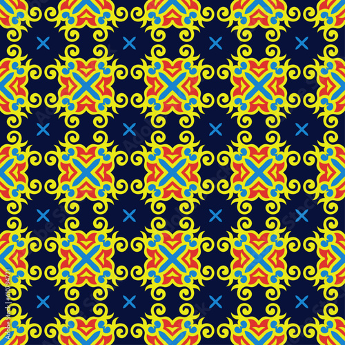 Seamless Asian pattern of the nomads of Central Asia. Nomadic ethnic stamp style. Asian ornaments.	
