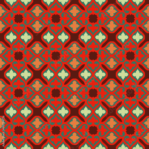 Seamless Asian pattern of the nomads of Central Asia. Nomadic ethnic stamp style. Asian ornaments.	