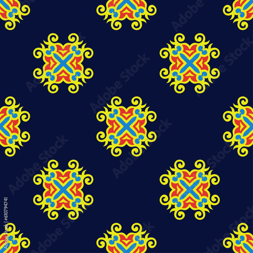 Seamless Asian pattern of the nomads of Central Asia. Nomadic ethnic stamp style. Asian ornaments.	