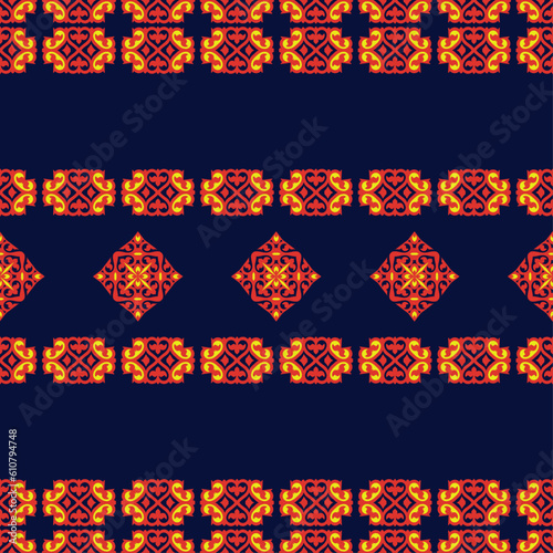 Seamless Asian pattern of the nomads of Central Asia. Nomadic ethnic stamp style. Asian ornaments.	