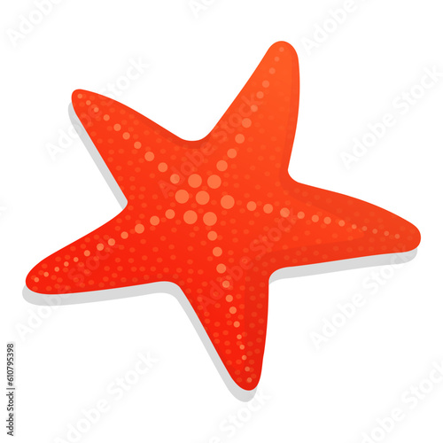 Red starfish isolated  underwater wildlife