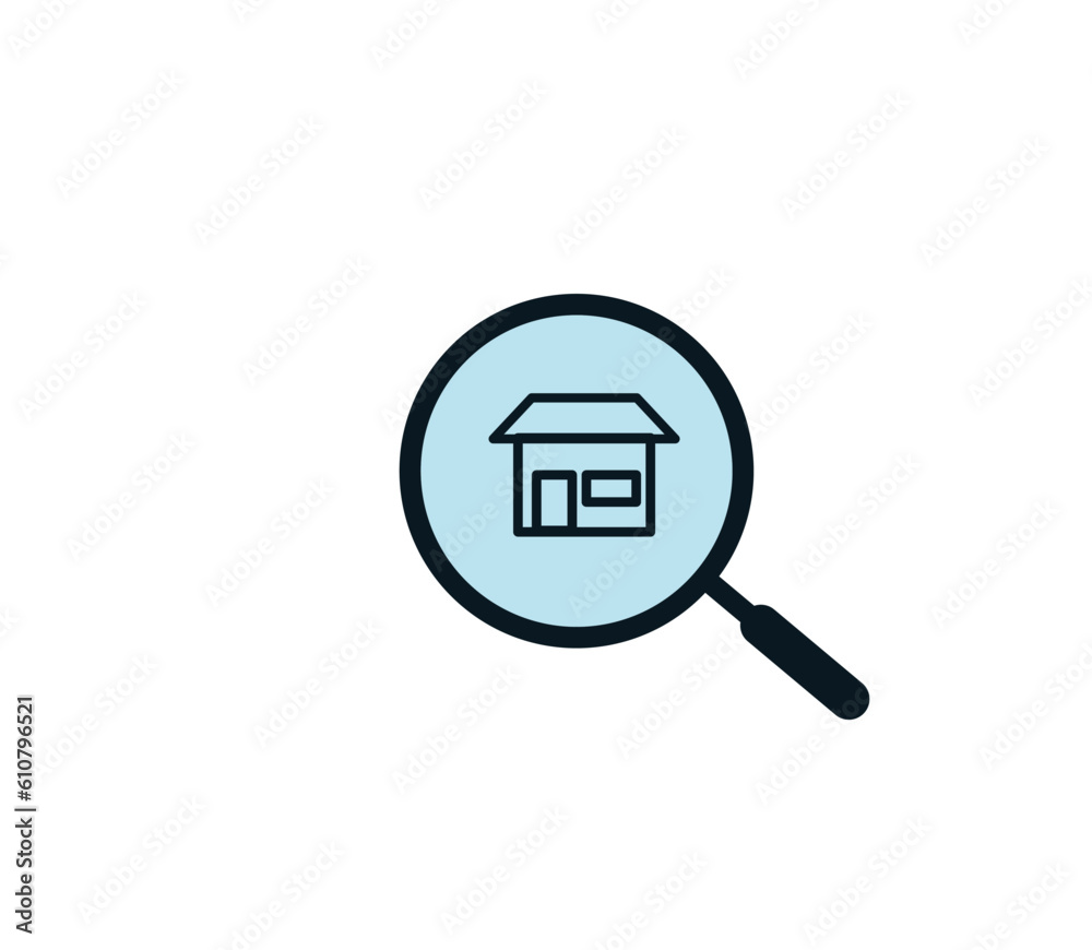 magnifying icon vector logo design template magnifying icon vector logo design template