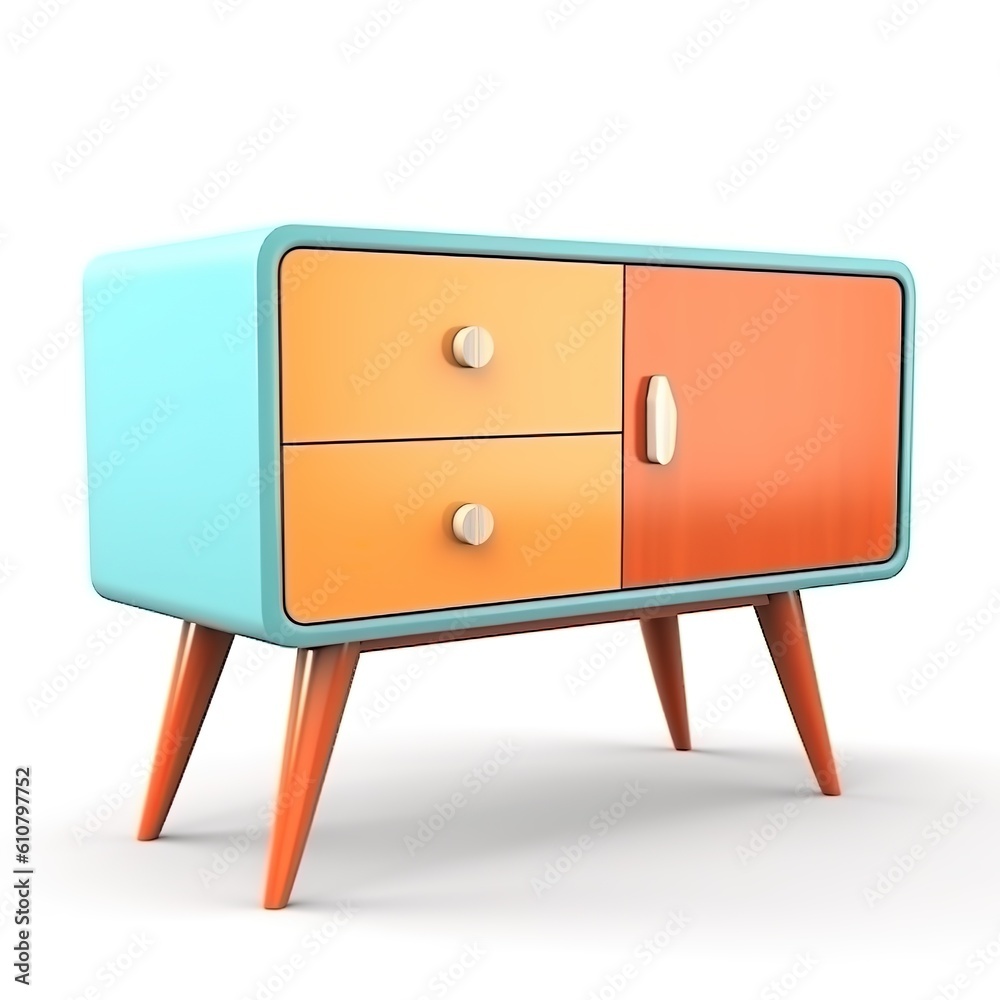 Modern furniture, 3d render on a white background Modern furniture, 3d render on a white background