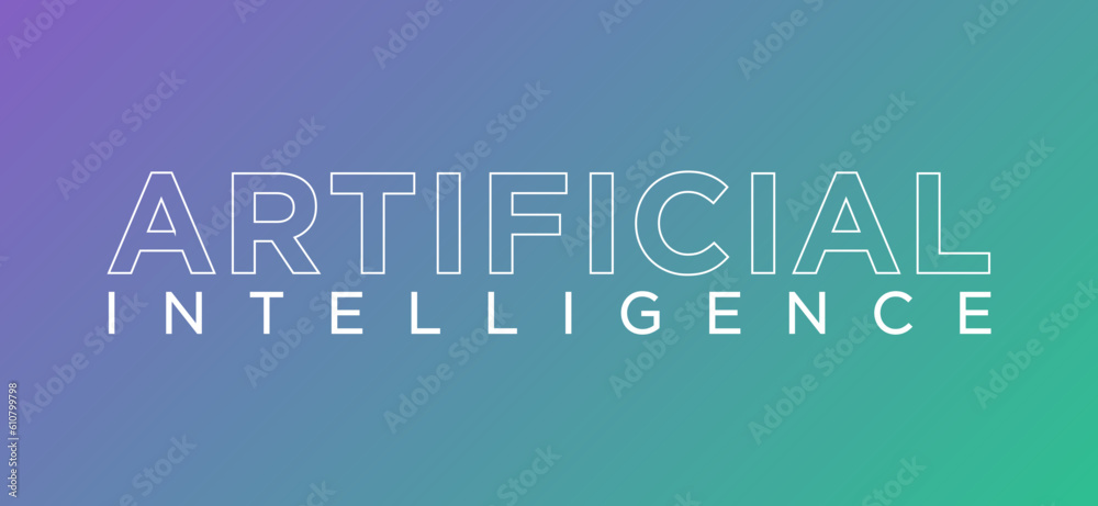 Artificial Intelligence Text, Artificial Intelligence Vector, AI Text ...