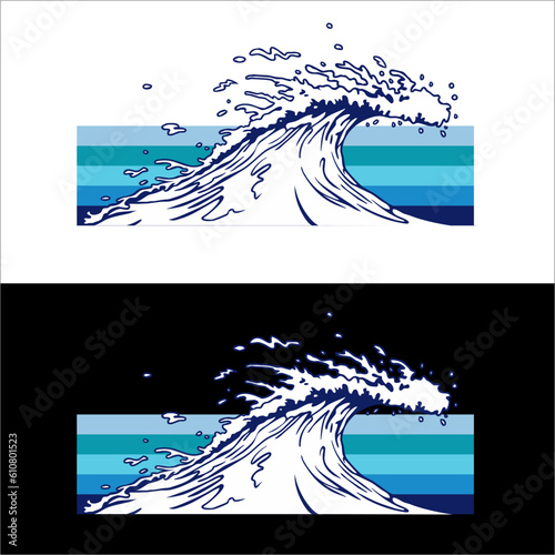 abstract blue wave background photo