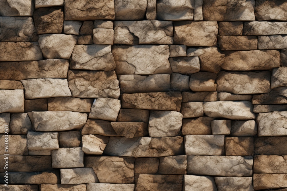 mockup of stone wall texture. Generative AI