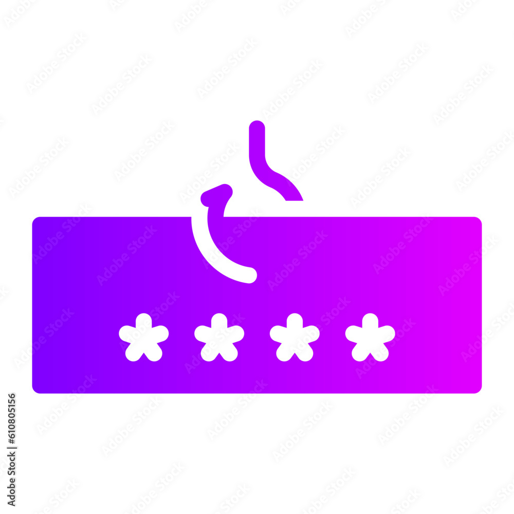 Fototapeta premium password gradient icon