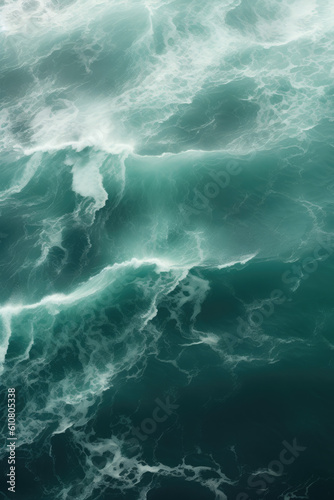 Aerial photographs of the winds and waves on the sea.