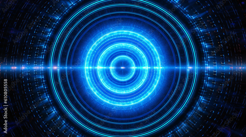 Blue glowing coils make up Internet science and technology concept background Blue glowing coils make up Internet science and technology concept background