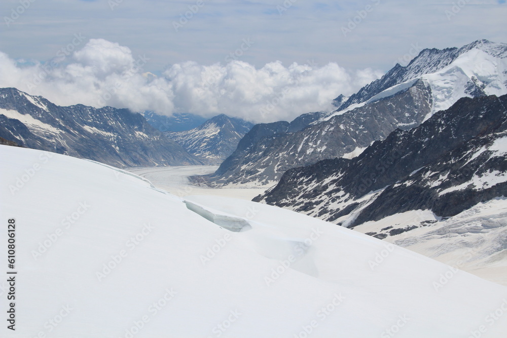 Mountains Snow Glacier Swiss Alps