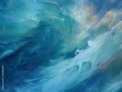 abstract painting of flowing water, using a long exposure technique to capture the movement and create a sense of fluidity