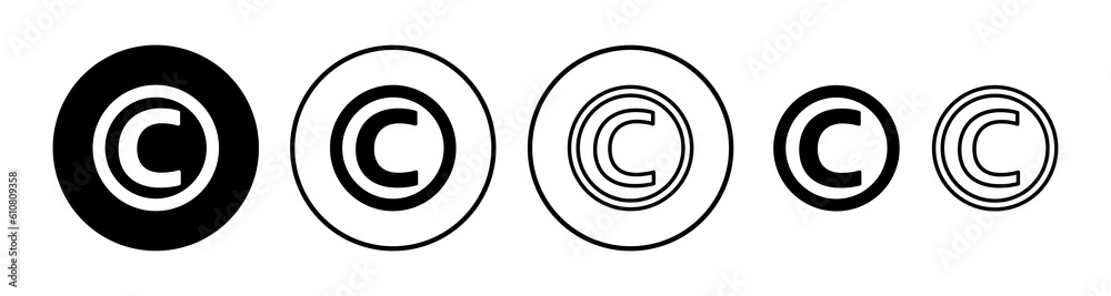 Copyright icon vector. copyright symbol Copyright icon vector. copyright symbol