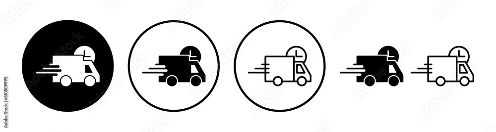 Delivery icon vector. Shipping fast delivery icon Delivery icon vector. Shipping fast delivery icon