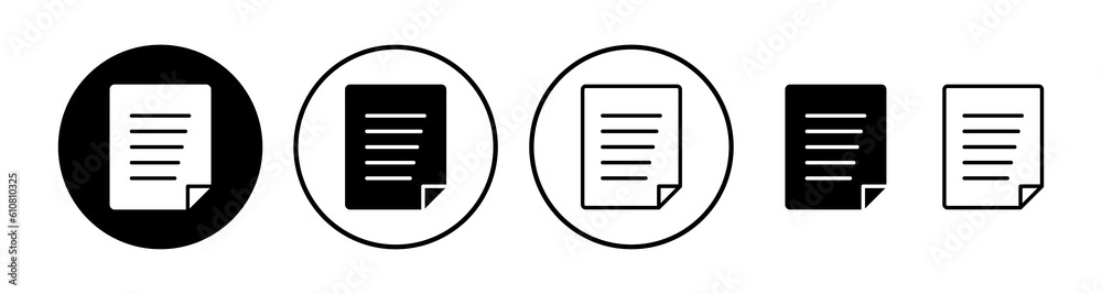 Document icon vector. Paper icon. File Icon Document icon vector. Paper icon. File Icon