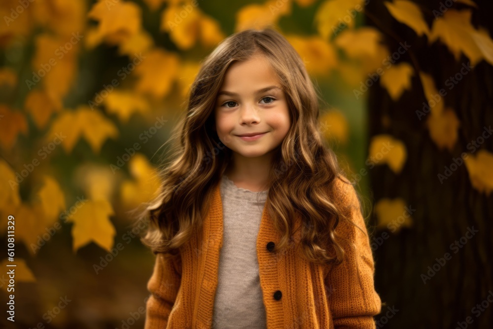 Autumn portrait of cute little girl on a background of autumn leaves Autumn portrait of cute little girl on a background of autumn leaves