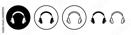 Headphone icon vector. headphones earphones icon. headset