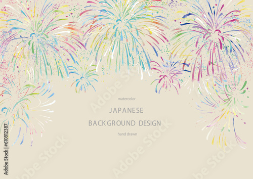花火, 背景, 花火大会, 夏祭り, ベクター, フレーム, 和, バックグラウンド, 花, カラフル, 夏休み, お祝い, 星, イラスト