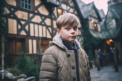 Portrait of a boy in the old town of Dinan, Brittany, France © Robert MEYNER