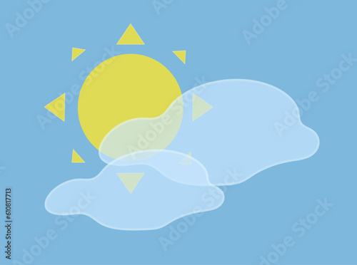 Sun and passing clouds