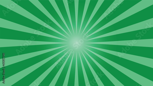 green sunburst background for graphic design element