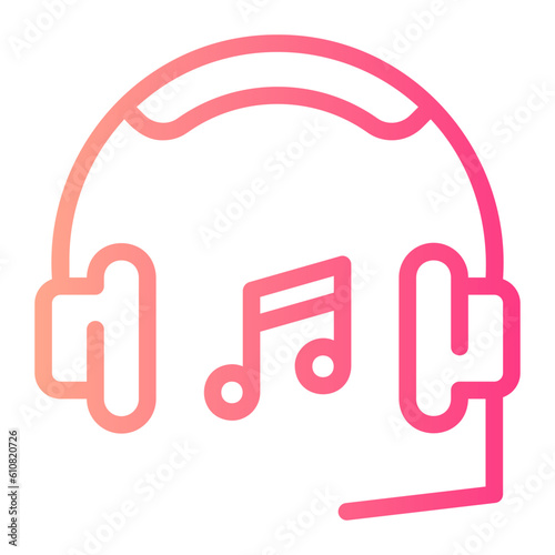 headphones gradient icon