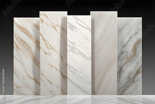 Smooth Marble Texture, Generative AI photo