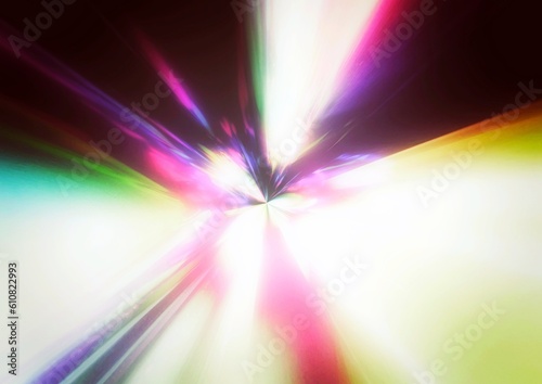 Abstract background of radially shining colorful rays