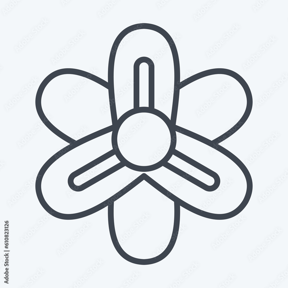 Fototapeta premium Icon Hyacinth. related to Flowers symbol. line style. simple design editable. simple illustration