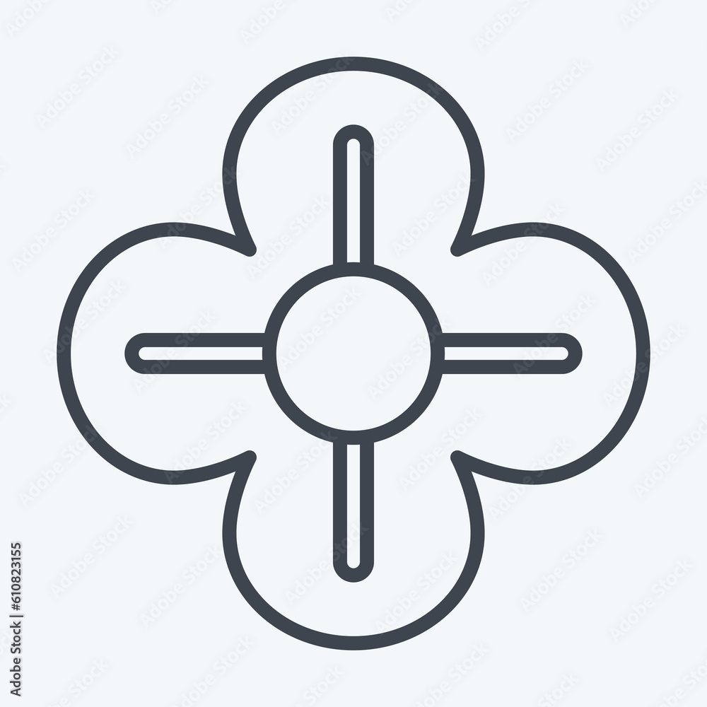 Icon Poppy. related to Flowers symbol. line style. simple design editable. simple illustration Icon Poppy. related to Flowers symbol. line style. simple design editable. simple illustration