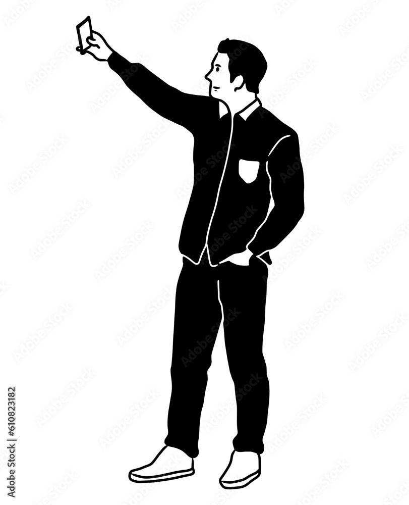 Man Selfie Using Mobile Phone. Man Typing Chat. Woman Using Mobile Phone. Man Selfie Using Mobile Phone. Man Typing Chat. Woman Using Mobile Phone.